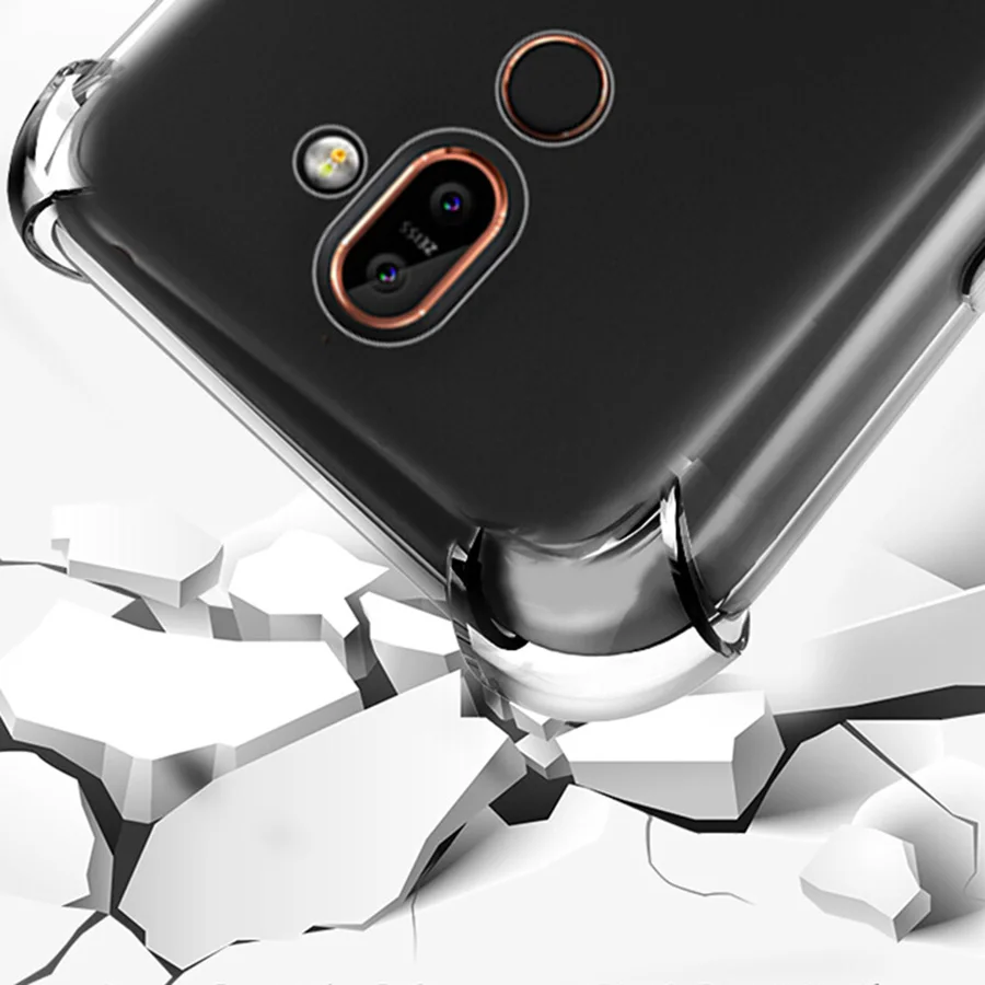 Для Nokia 7 Plus чехол антидетонационный силиконовый Премиум ТПУ мягкий для телефона