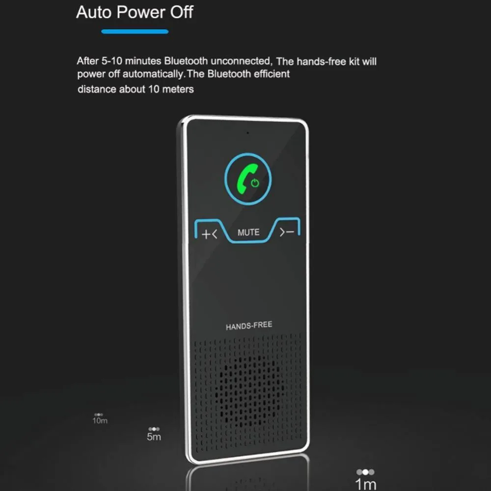 Беспроводной Bluetooth динамик громкой связи телефон MP3 автомобильный комплект солнцезащитный козырек клип-драйв