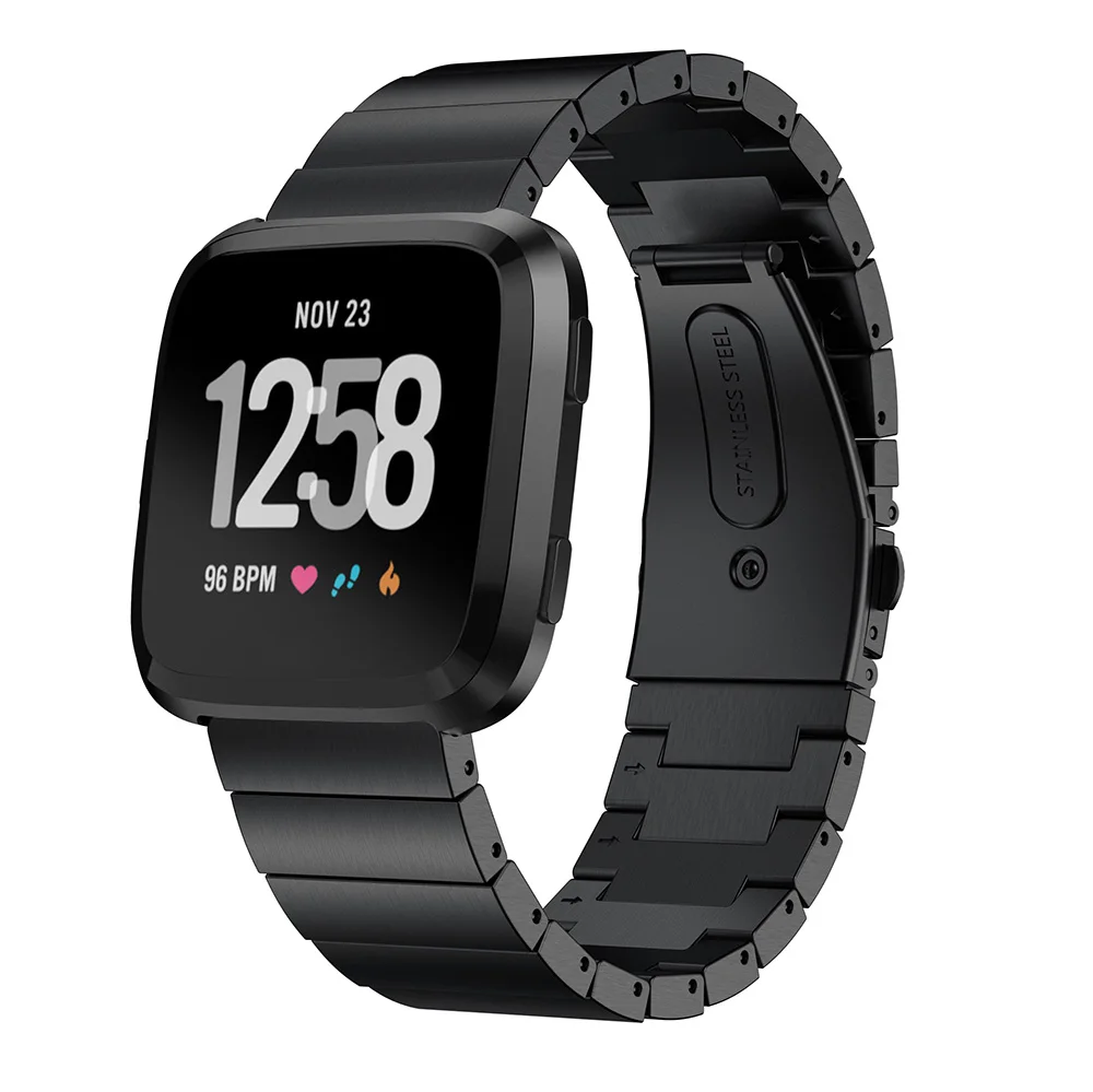 Высококачественный металлический ремешок для часов Fitbit Versa браслет из нержавеющей стали для Fitbit Versa 2 сменный аксессуар