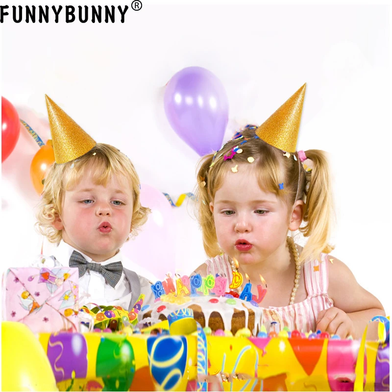 FUNNYBUNNY 12 шт. блестящие шляпы для вечеринок на день рождения детей и взрослых