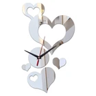 Настенные кварцевые часы сделай сам, лидер продаж в современном стиле, с одним циферблатом, специальные акриловые наклейки на стену, декор в виде сердца для дома