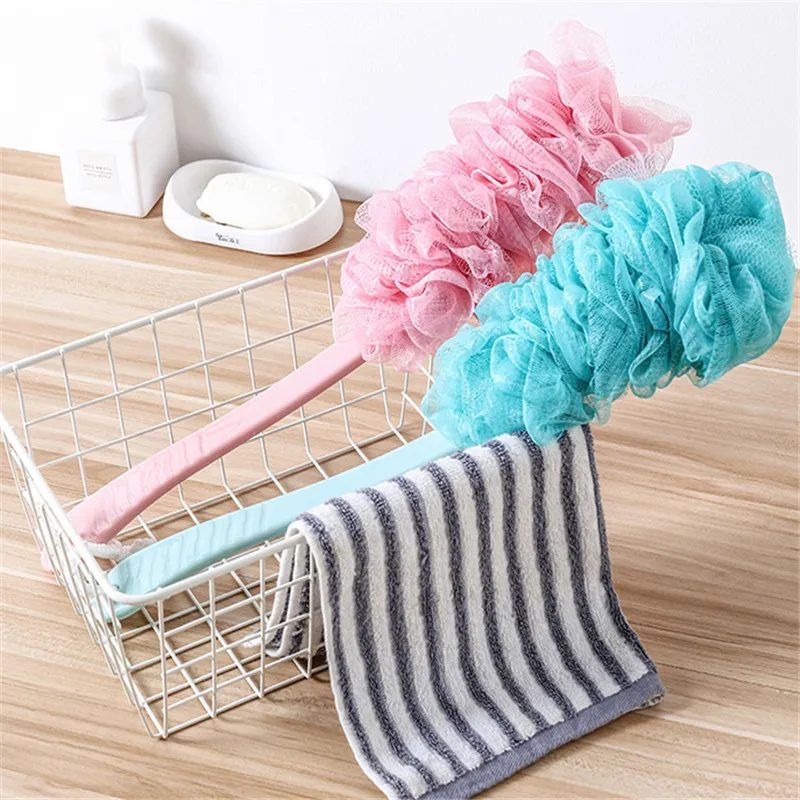 Щетка для чистки тела мягкая длинная ручка щетка ванны отшелушивающая Bast Wisp спа