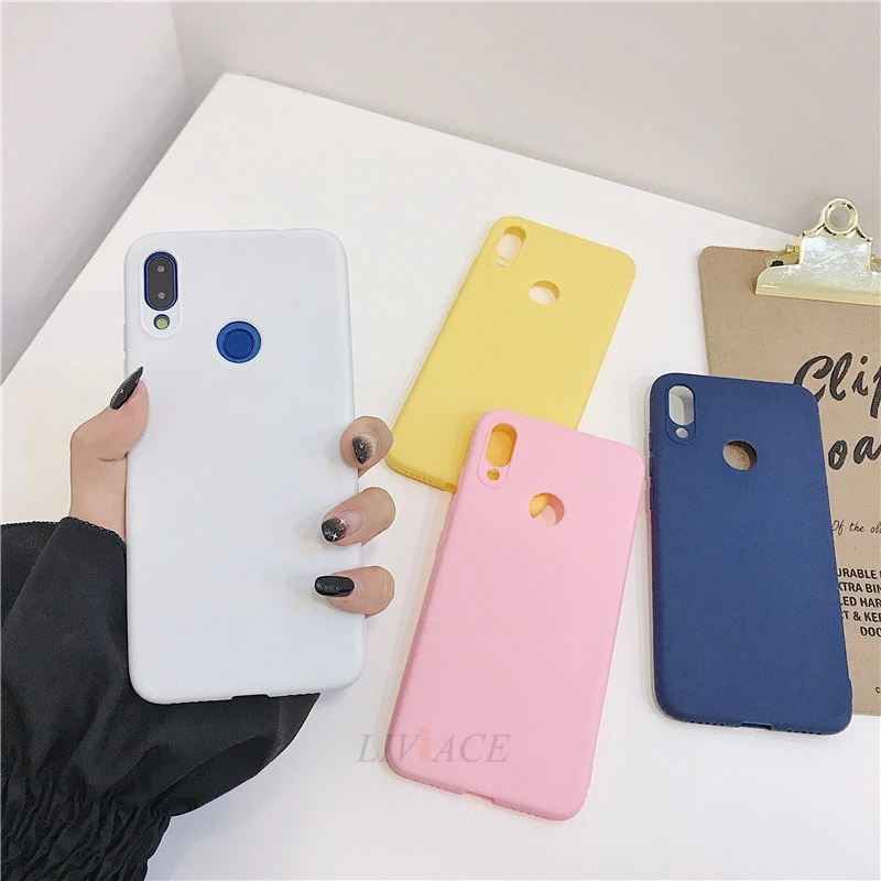 Однотонный силиконовый чехол карамельного цвета для huawei p20 lite p20lite pro p30 желтая