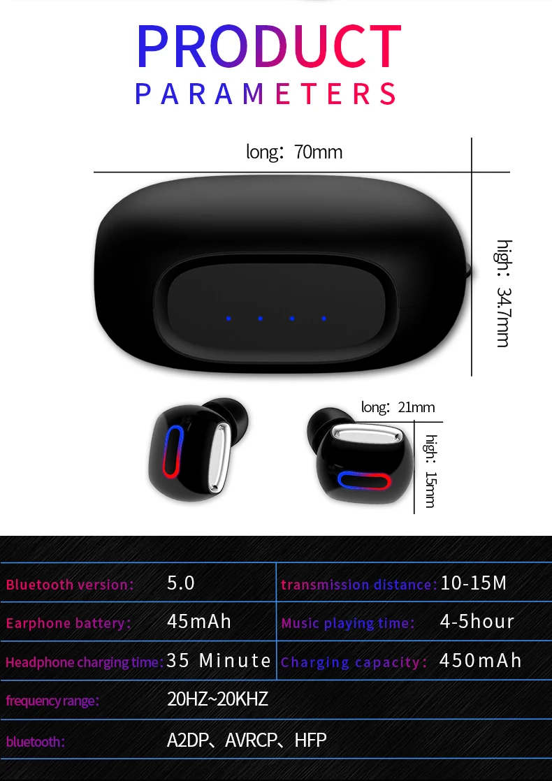 EnohpLX Беспроводная bluetooth-гарнитура TWS Авто пара G2 наушники для телефона