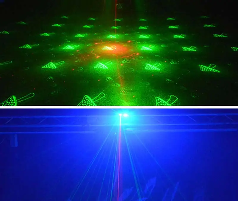 Лазерный диско-светильник TRANSCTEGO, сценический светодиодный светильник Lumiere 48 в 1, RGB проектор, DJ вечерние звуковые лампы, s мини лазерная лампа, стробоскоп