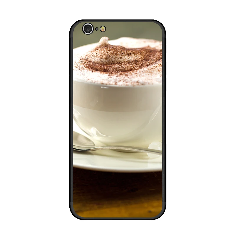 Bauqee Кофе узор чехол для телефона iPhone 6 6S Мягкие TPU + PC силиконовый 7 8 плюс X