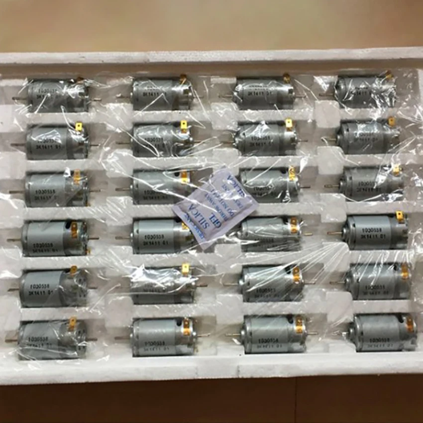Двойной головкой вала 390 микро мотор 3-полюсный ротора DC12-18V 7100-10700 об/мин угольные