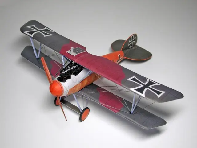 

1:33 DIY Paper Model German Fighter Albatros D.V WW I Boy Gift Papercraft 3D Puzzle