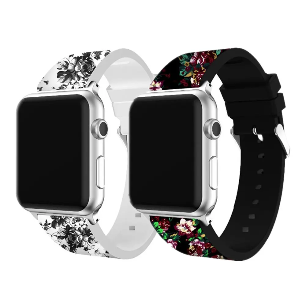 Силиконовый ремешок для apple watch band 42 мм 38 iwatch 44 40 браслет correa резиновый часов 4 3 2|strap