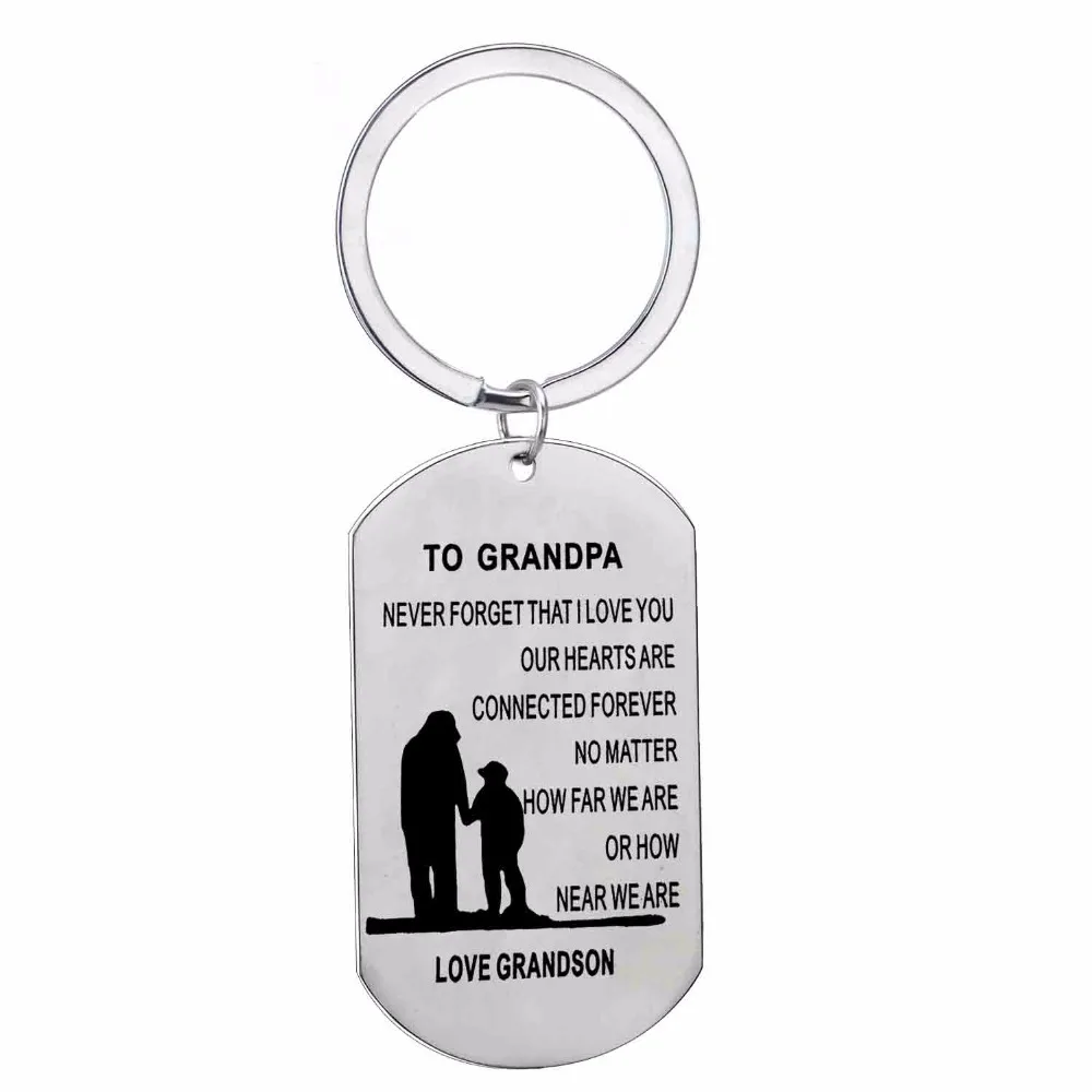 Family Love Dad Mom To Son Daughter Keychain Stainless Steel Keyring Mothers Fathers Wife Husband Couples Key Chains Rings Gifts | Украшения