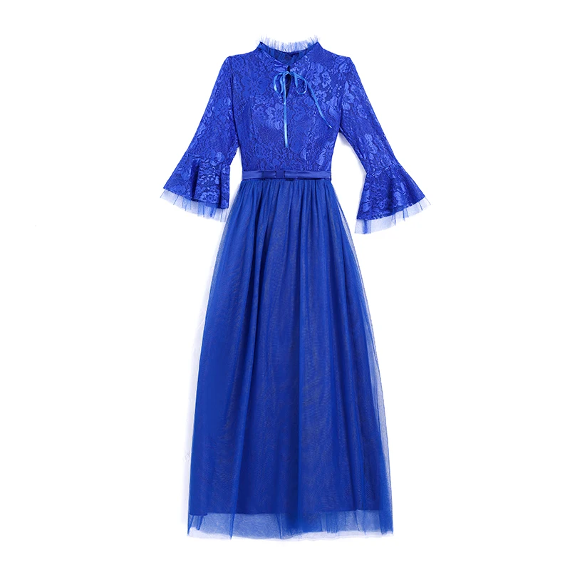 Платье подружки невесты мятно зеленого цвета с рукавом до локтя для свадебных