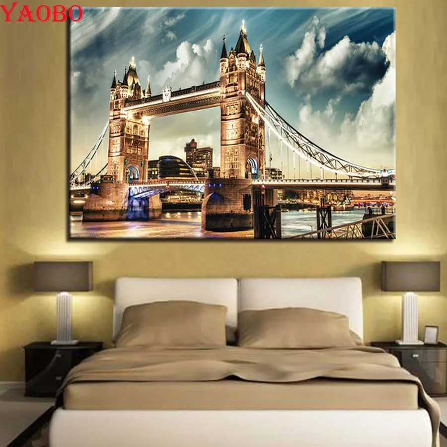 Алмазная вышивка 5d своими руками алмазная живопись в стиле Тауэрский мост