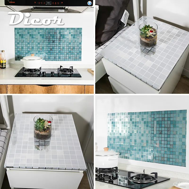 DICOR 500 см Platinum PET самоклеющиеся обои для ванной кухни водостойкие мозаичные плитки