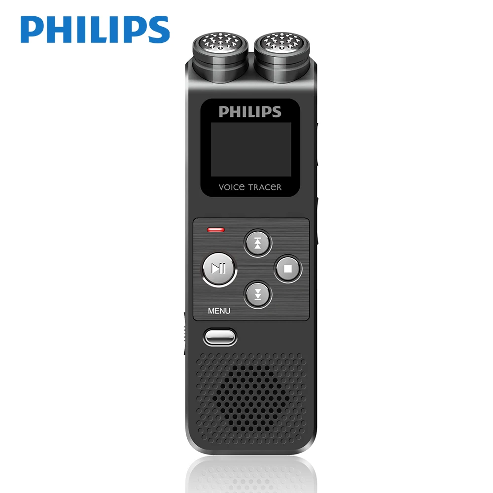 Новейший цифровой диктофон PHILIPS с двумя микрофонами и функцией FM поддержка