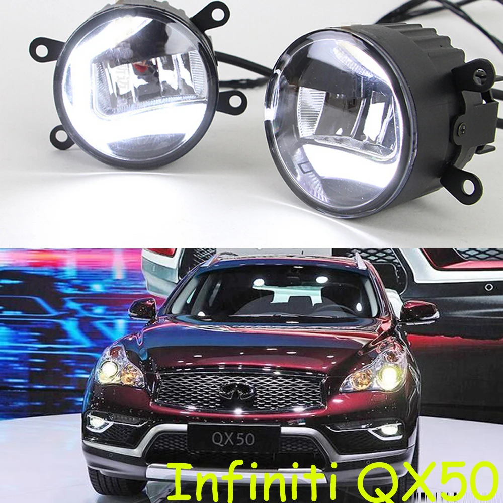 Автомобильный бампер, лампа на голову, светильник Infiniti M25 M35 M37, Дневной светильник светодиодный, автомобильные аксессуары, фара для Infiniti QX50 QX70, противотуманная фара
