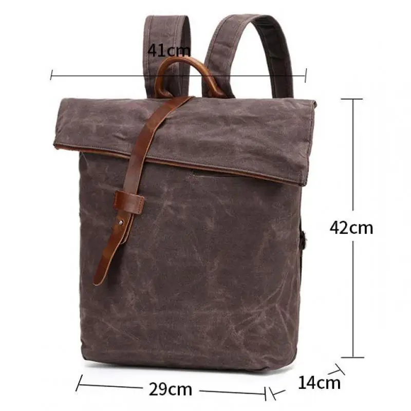 Johnature 2021 New Vintage Men Backpack Leisure Canvas Waterproof Wear Resistant Travel Bags Large Capacity Laptop |