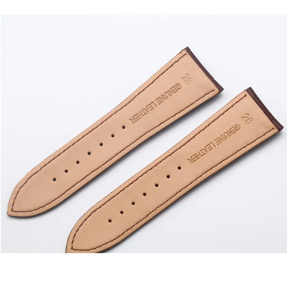 Большой ремешок большой размер настоящий кожаный для часов водонепроницаемый