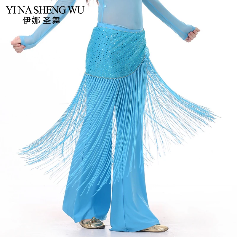 

2016 The new Highlights of the new exercise clothes fringed waist chain hip towel fringed Indian dance clothing costumes