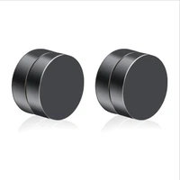 titanium 316l stainless steel magnet ears clips no need ear holes black plated no fade allergy free
