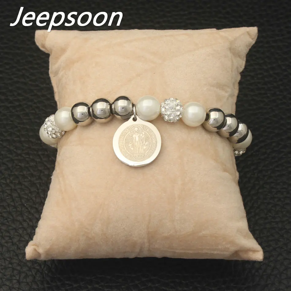 Аксессуары из бусин 8 мм винтажные модные ювелирные изделия нержавеющей стали