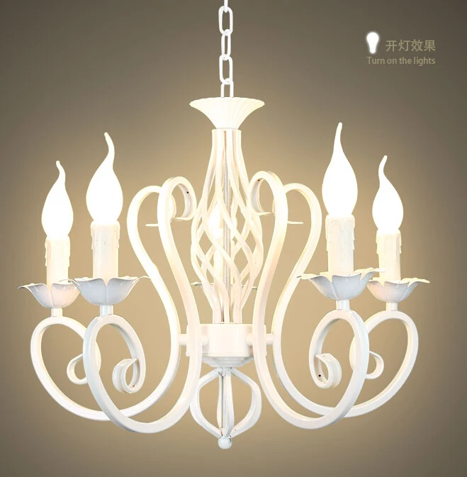 Рождественская Европейская мода винтажная люстра потолочный светильник 6 свечей