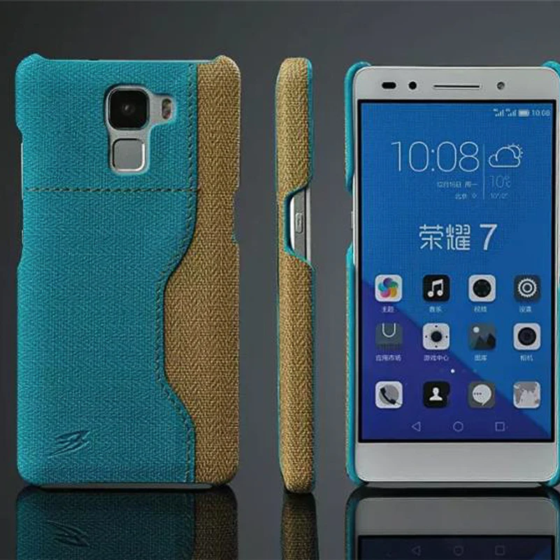 Для Huawei Honor 7 Чехол Роскошная оболочка PU долина текстура кожа задняя крышка слоты