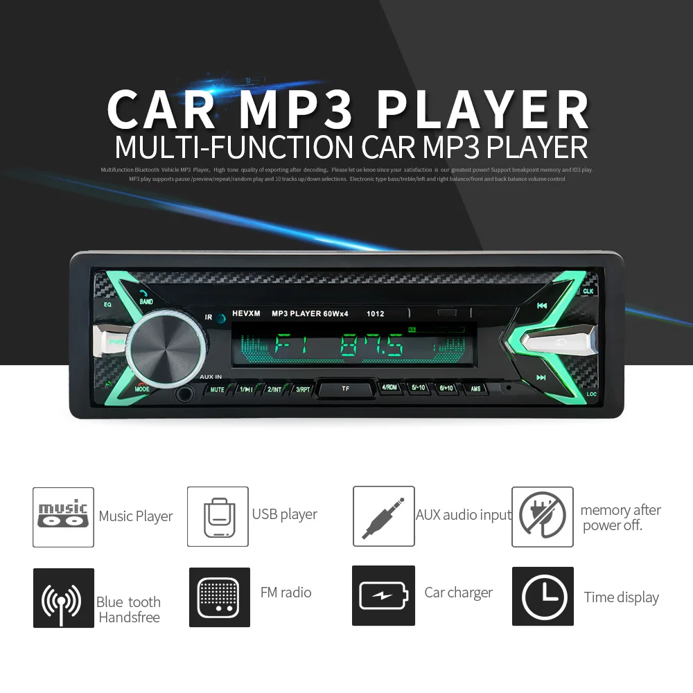 Автомагнитола автомобильная 12 В Bluetooth V2.0 SD USB MP3 1 Din|auto radio|car radioradio automobile |