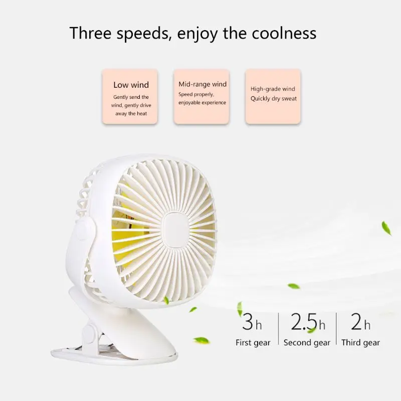 

Multi-function 3-in-1 Desktop Mini Usb Charging Fan Rotary 360 Degree Square Led Night Light Personal Quiet Fan Electric Fan