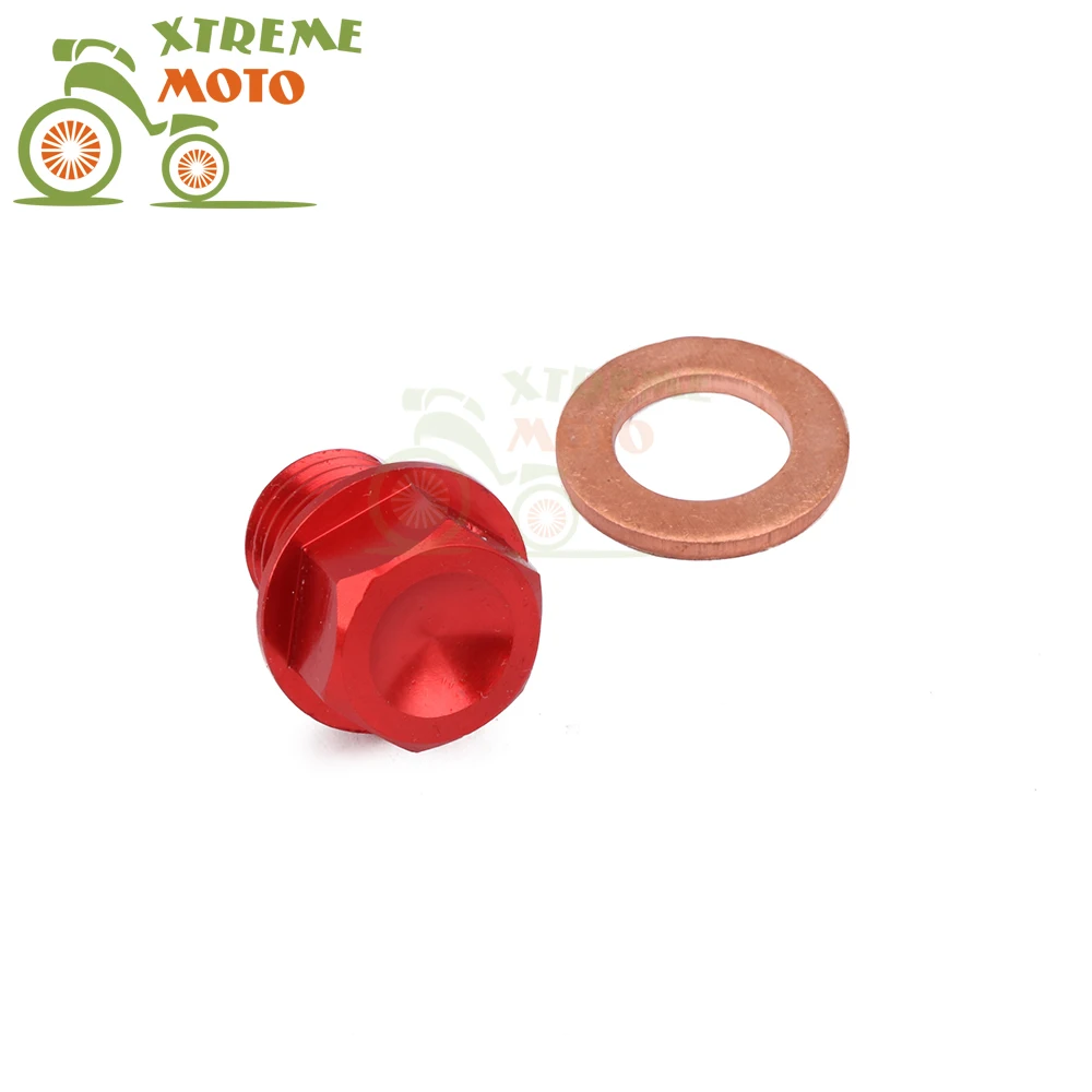 CNC M12*1.5 Magnetic Oil Sump Screw Drain Plug Bolt For HONDA ATC Big Red Foreman FourTrax Rancher Recon 125 185 200 250 400 500 |
