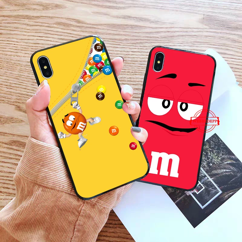 

M&M's Chocolate Silicone soft Case for iPhone 5 SE 5S 6 6S Plus 7 8 11 Pro X XS Max XR