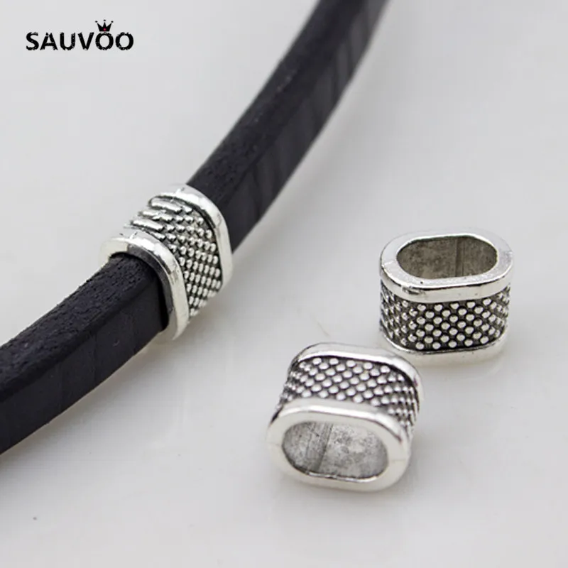 Винтажные антикварные серебряные бусины Sauvoo 20 шт./лот из цинкового сплава