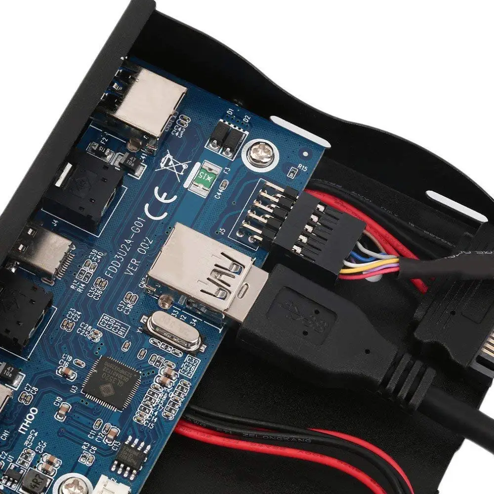 10 1 дюймовый флоппи накопитель с передней панелью 2 порта USB 3 5 и 0 Type C 20 контактным