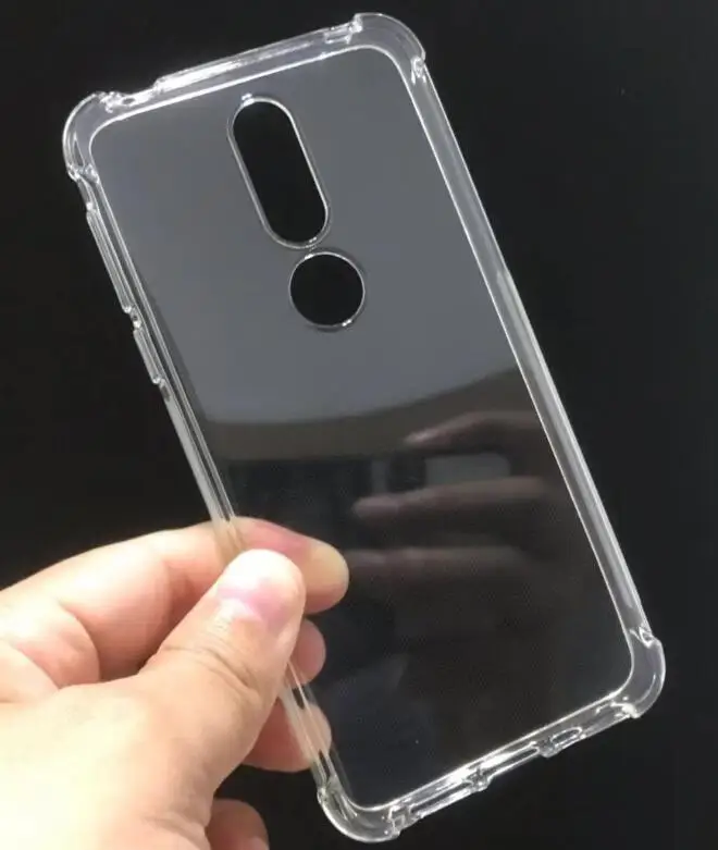 Для Nokia 7 1 и 8 чехол + закаленное стекло Прозрачный кремний TPU гелевый прозрачный