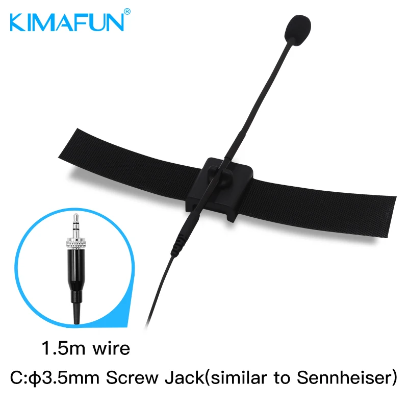 KIMAFUN CX900 нагрудный Микрофон Воротник Пикап микрофон проводной инструмент флейта микрофон клип для Shure Sennheiser MiPro AKG - Цвет: C2 plug