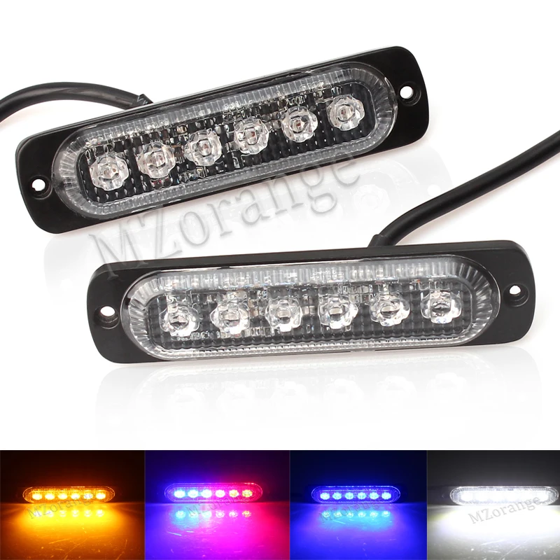 6LED стробирующий световой сигнал предупредительный проблесковый маячок fso Авто