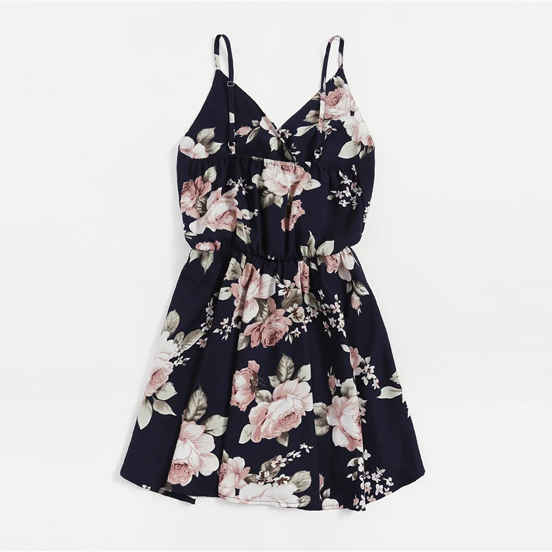 Женское платье с цветочным принтом летнее Плиссированное мини-платье без