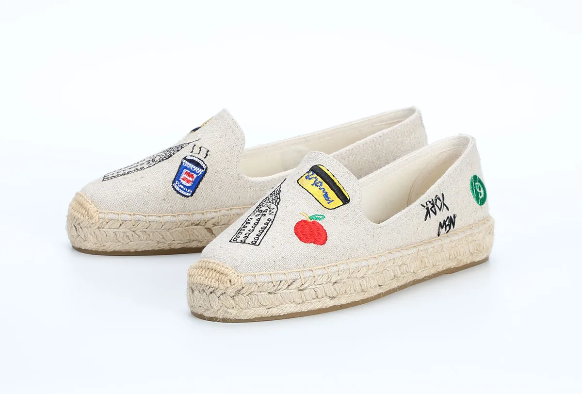 DZYM/сезон весна-лето; Новинка; Canavs espadrilles; женские туфли на плоской подошве в рыбацком стиле; обувь для вождения в этническом стиле; кроссовки; женские лоферы