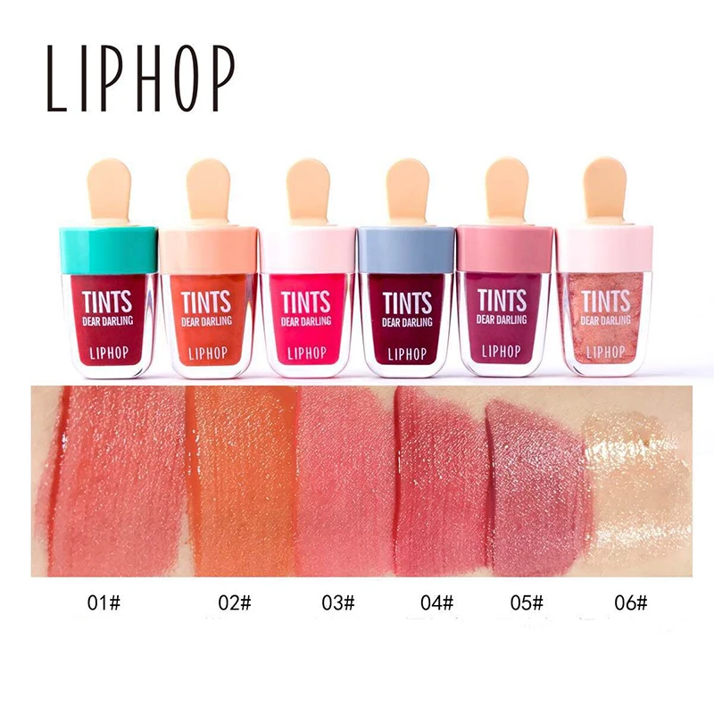 1Pcs LIPHOP Long-Lasting Lip Tint 5 Colors Liquid Lipstick Batom Rouge A Levres Labial Matte Lip Gloss Sexy Tattoo Cosmetic