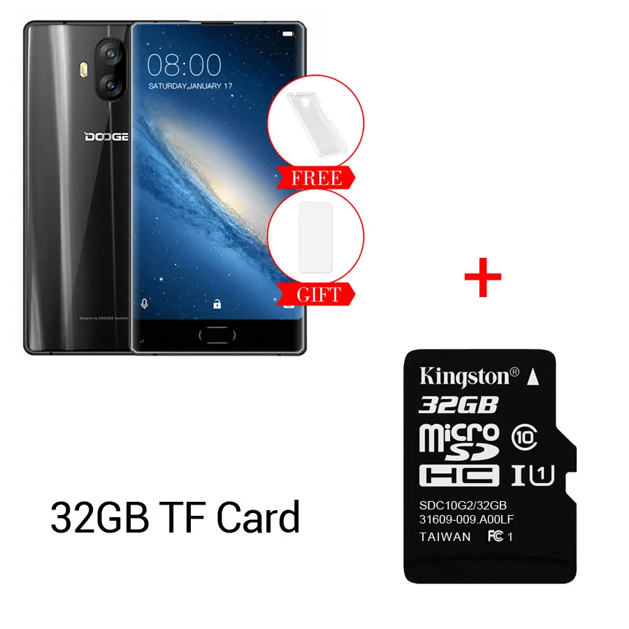 Black N 32GB Card DOOGEE MIX Lite Android 7,0 4G, мобильный телефон с функцией 5,2 MT6737 2 Гб Оперативная память 16 Гб Встроенная память 3080 мА/ч, два 13+ 8 Мп отпечатков пальцев ОТА смартфон - Цвет: Black N 32GB Card