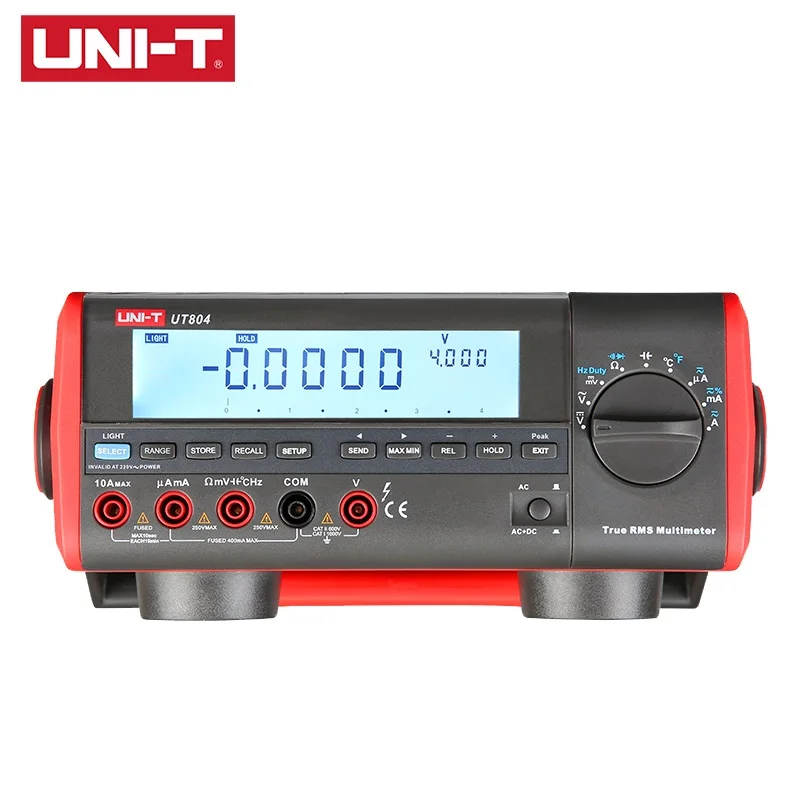 UNI-T UT804 True RMS Настольный цифровой мультиметр DC/AC напряжение измеритель тока