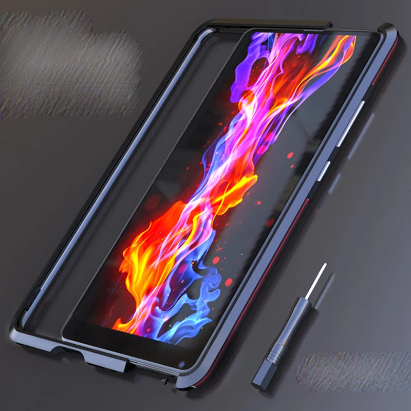 Ударопрочный чехол LUPHIE для Xiaomi Mi Mix 2S два цвета Алюминиевый металлический бампер |