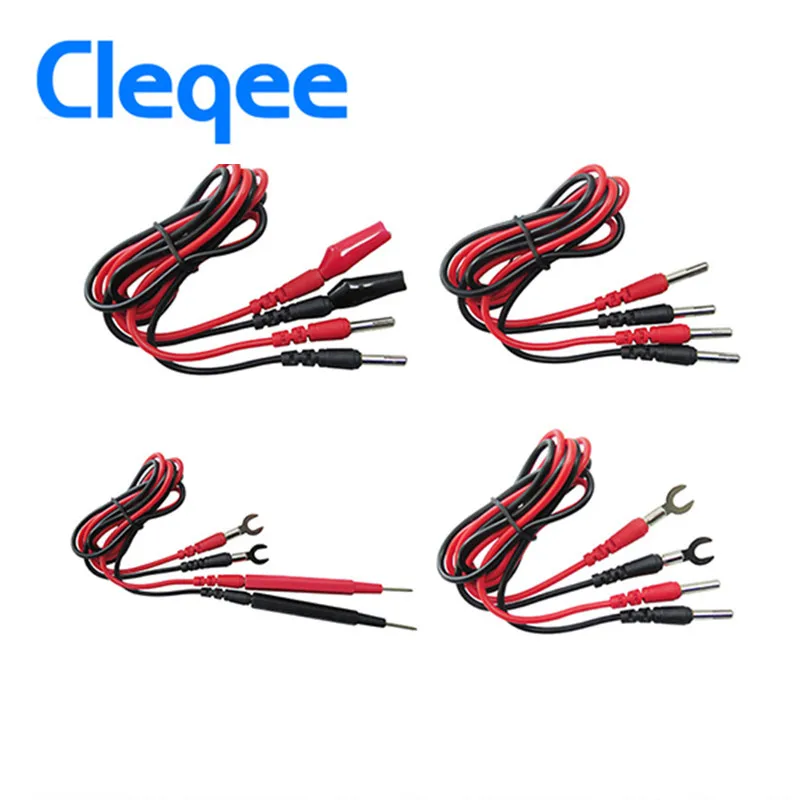 Cleqee P1500 набор тестовых проводов щупа для dgial мультиметра тестовые зажимы крокодил Зажимы Красный/Черный