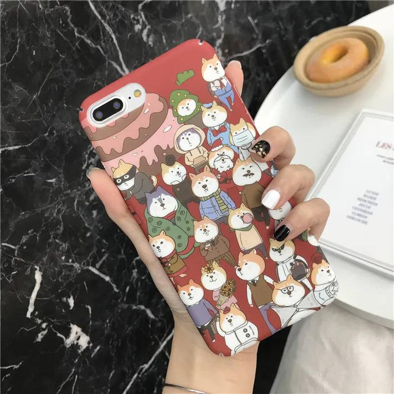 Mouplayca смешной Акита Шиба ину щенок Жесткий PC чехол для телефона Fundas Coque iphone 7 7Plus 6 6S