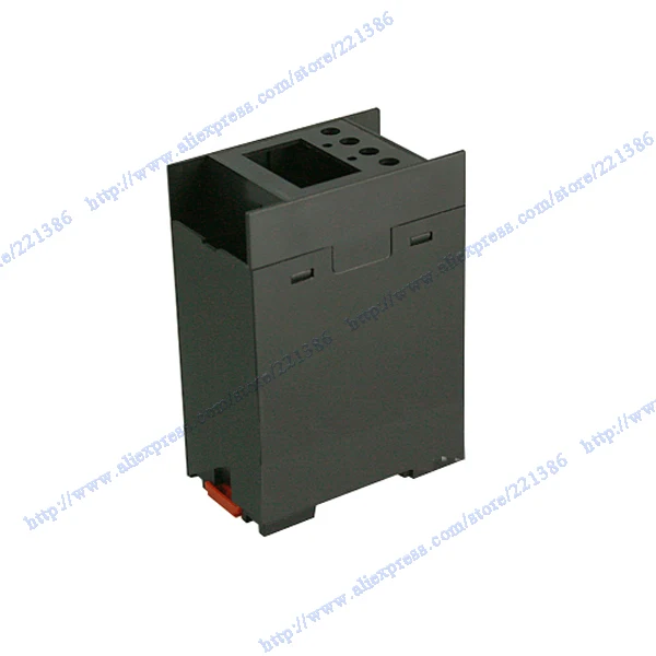Черный Пластиковый корпус для электроники plc din rail project box 108*75*45 мм Rial terminal|enclosure