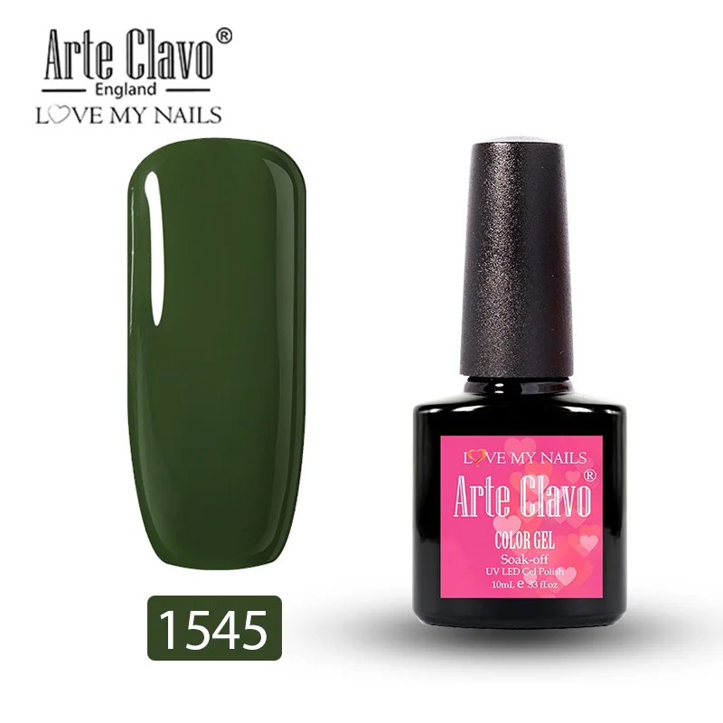 1545 Arte Clavo, верхнее покрытие, Базовое покрытие, Гель-лак для ногтей, 10 мл, прозрачный, УФ, светодиодный, отмачивается, грунтовка, Гель-лак, лак для ногтей - Цвет: 1545