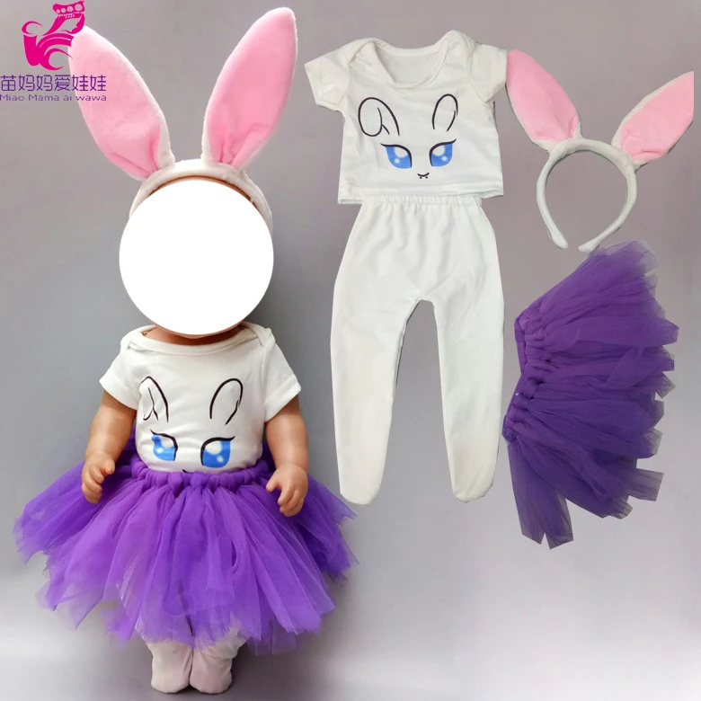 17 дюймов reborn baby Doll кролик одежда брюки юбка 18 Девочка Кукла Одежда Брюки Наряд