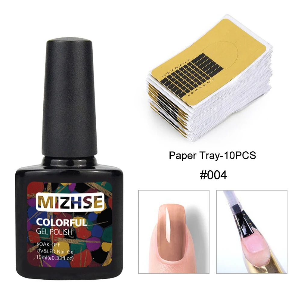 004 and 10 Nail Form MIZHSE 10 набор пластиковых бутылок для шампуней/кремов продлить Набор для маникюра гель-лаком био-Гели Soak Off УФ-лампы для ногтей арт гель Лак акриловый строительный УФ-гель Советы Гель продлевающий половой акт - Цвет: 004 and 10 Nail Form