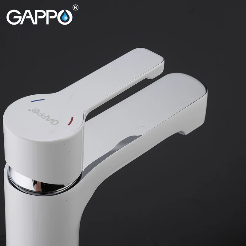 Смеситель для раковины GAPPO белый кран Водопад ванной комнаты крепление на