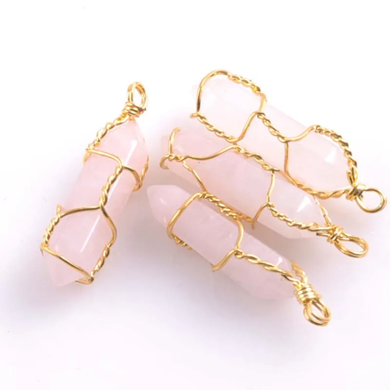 1 шт. натуральный кристалл Кварцевый исцеляющий точка чакры каменный кулон