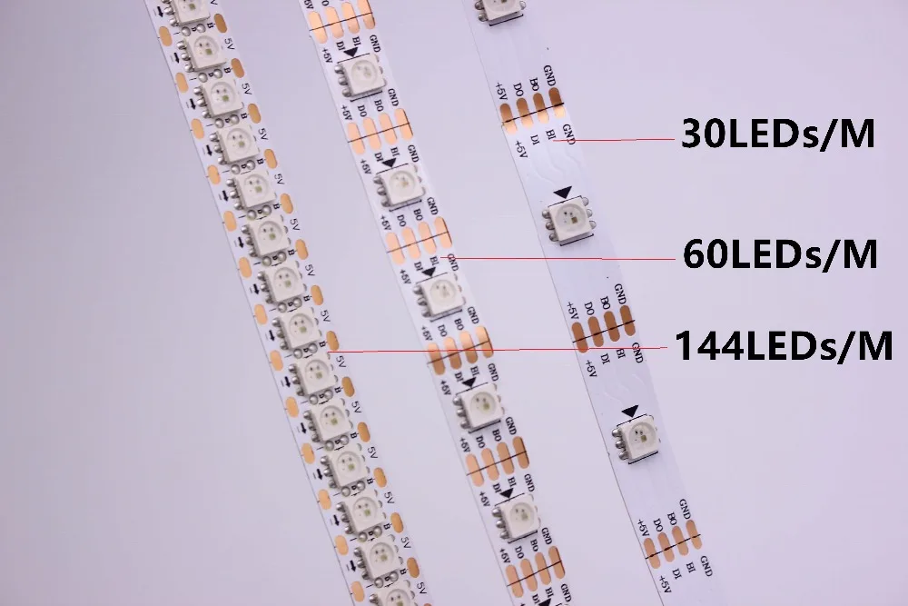 WS2813 светодиодная Пиксельная полоса 1 М/4 м/5 м двойной сигнал 30/60/144